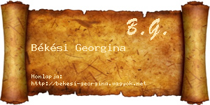 Békési Georgina névjegykártya